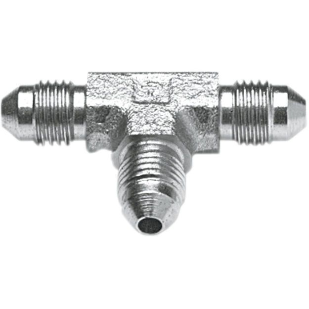 GOODRIDGE BRAKE TEE FOR AN-03 HOSE CHROME 3x MALE 3/8x24 JIC/UNF 