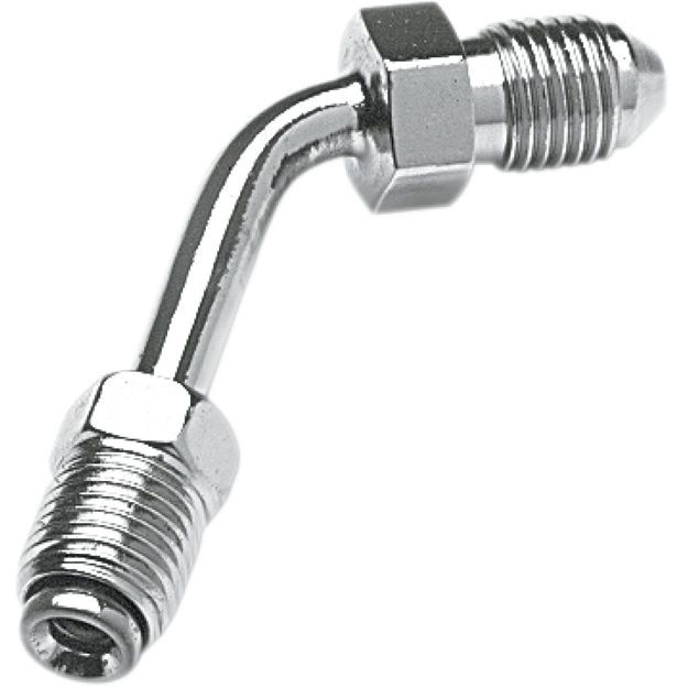 GOODRIDGE BRAKELINE ADAPTER FOR AN-03 HOSE 60° TUBE SHORT CHROME 2x MALE AN-3 3/8x24 JIC/UNF TO 3/8x24 JIC/UNF 