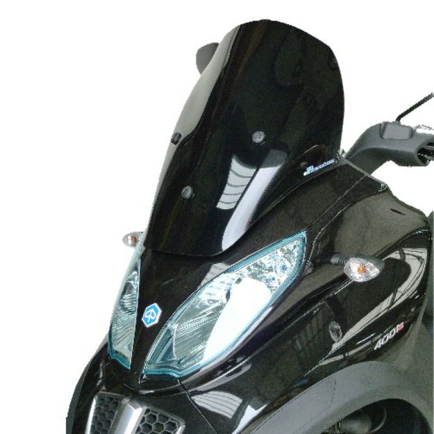 BULLSTER WINDSHIELD RACING SMOKED BLACK 51 CM 4MM PIAGGIO MP3 300 LT I.E. HYBRID 2010-2016  MP3 500 I.E. Business