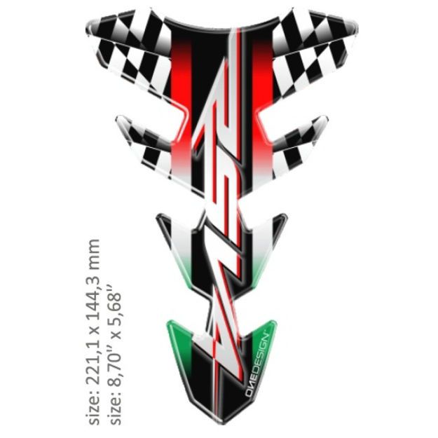 Αυτοκόλλητο ρεζερβουαρ ONEDESIGN UNIVERSAL TANK PAD - GLOSS GREEN/WHITE/RED/BLACK/WHITE - APRILIA RSV4 DESIGN - 22,11 CM X 14,43 CM |
 CGEXS68P