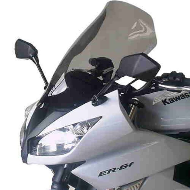 BULLSTER WINDSHIELD HIGH PROTECTION SMOKED BLACK 51.5 CM 3MM KAWASAKI ER-6F 650 2009-2010