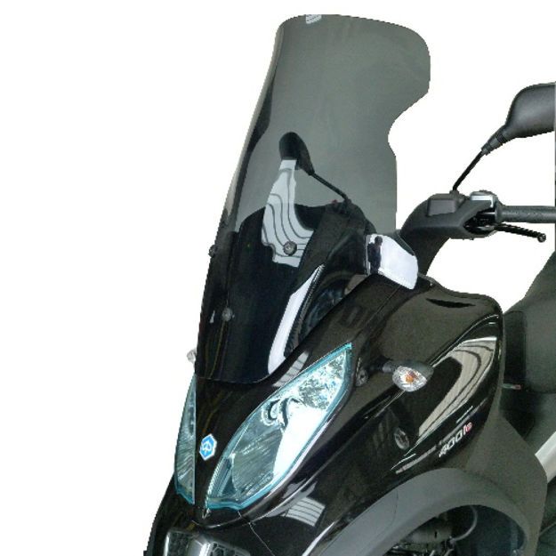 BULLSTER WINDSHIELD HIGH PROTECTION SMOKED GREY 71 CM 5MM  PIAGGIO MP3 300 LT I.E. HYBRID 2010-2016 MP3 500 2011-2015