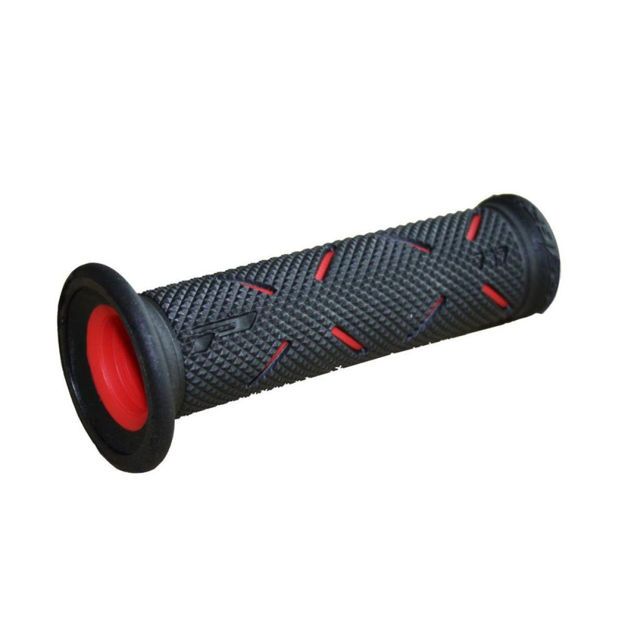 PRO GRIP GRIPS DOUBLE DENSITY ROAD 717 COSED END BLACK/RED